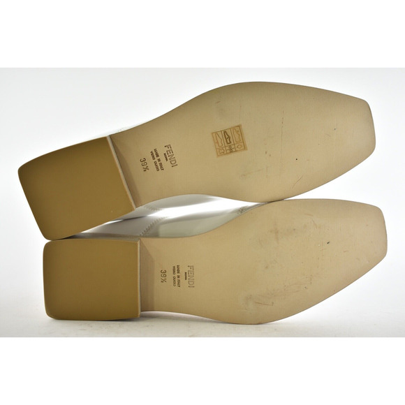 Fendi White Patent Neoprene Stretch Logo Sock Ankle Combat Chelsea Boot 39.5 - Picture 12 of 12